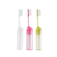 

Promotional Transparent Plastic Mini Folding Best Travel Toothbrush