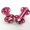 Polishing oxidation pink bicycle wheels, custom aluminum alloy bicycle accessories CNC turning CNC machining processing