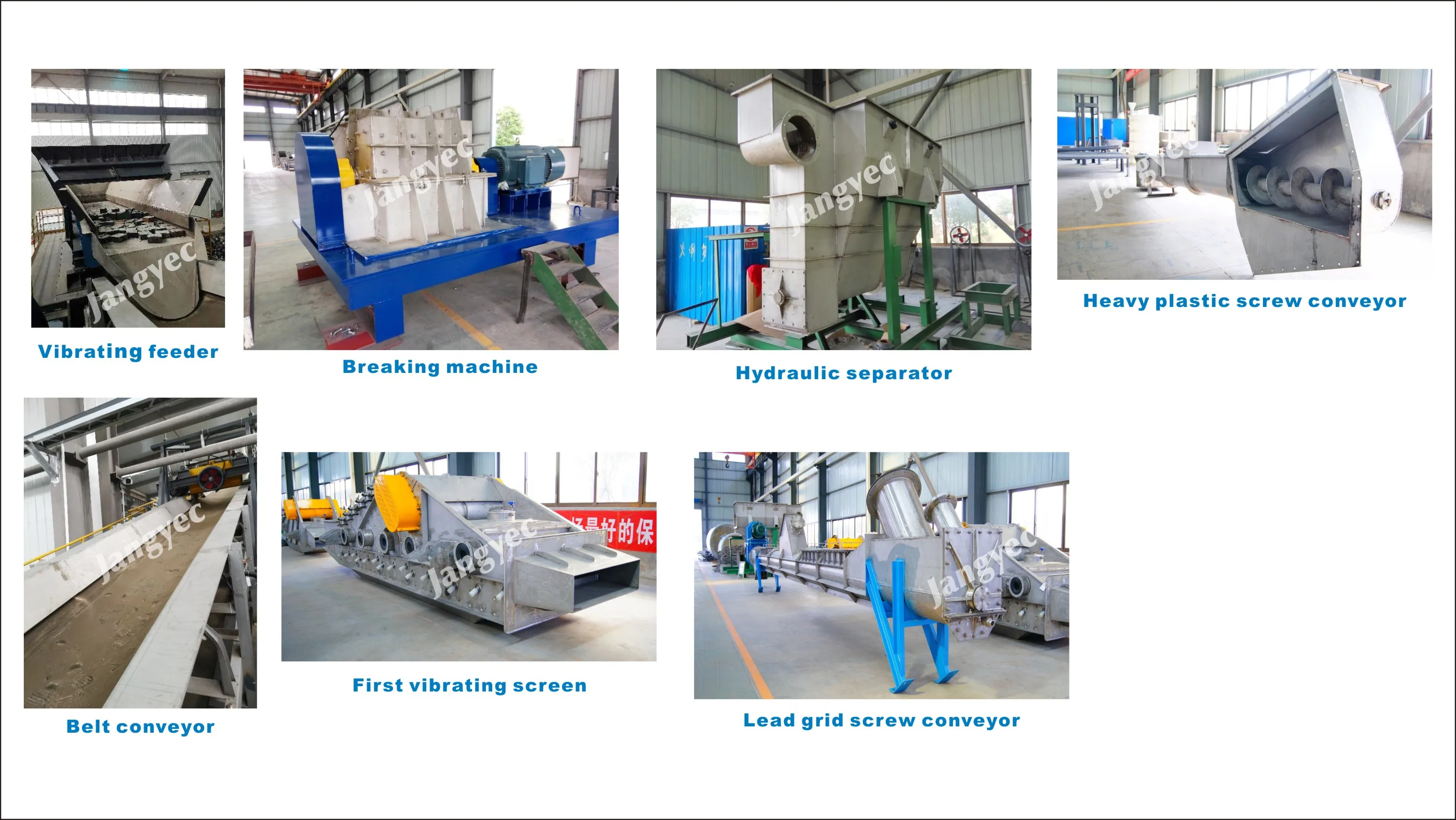 Waste Lead Acid Battery Breaking And Separation Machine Recycle Plant