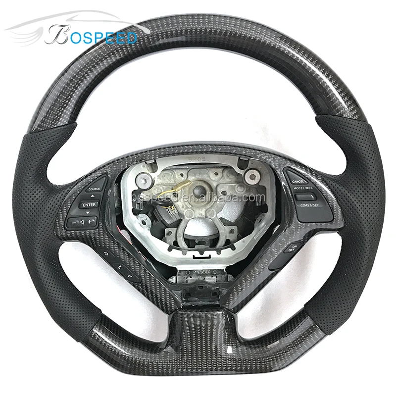 For Infiniti G37 Full Carbon Fiber Oem Steering Wheel/black Perforated