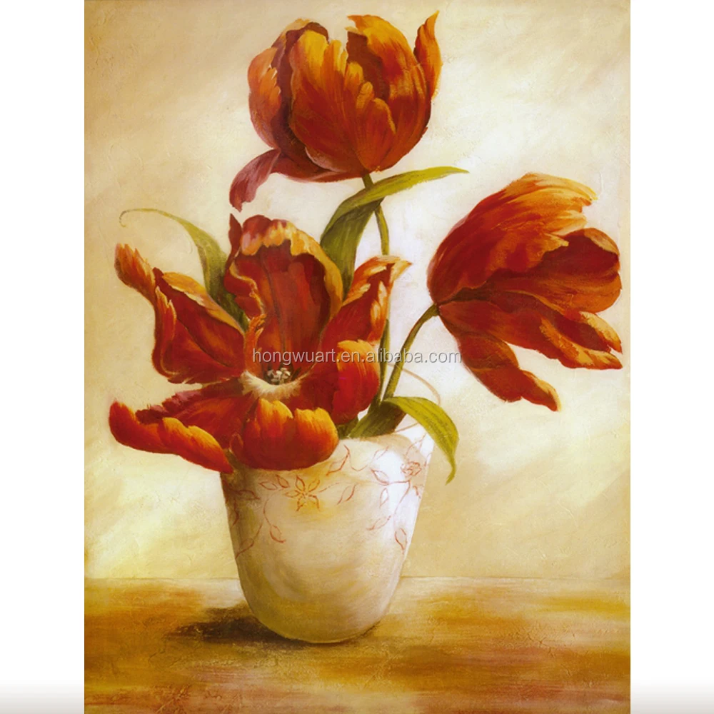 Flower And Vase Fine Art Acrylic Canvas Oil Painting Buy Fine