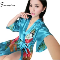 

Wholesale Chinese Silk Women Print Satin Spa Robes Bride Wedding Robe