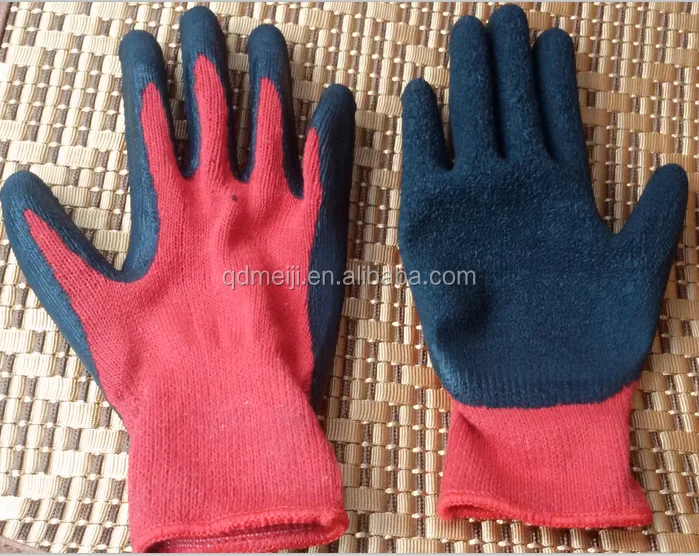 Mechanic Hand Gloves Latex Rubber Crinkle Safety Work Gloves Buy