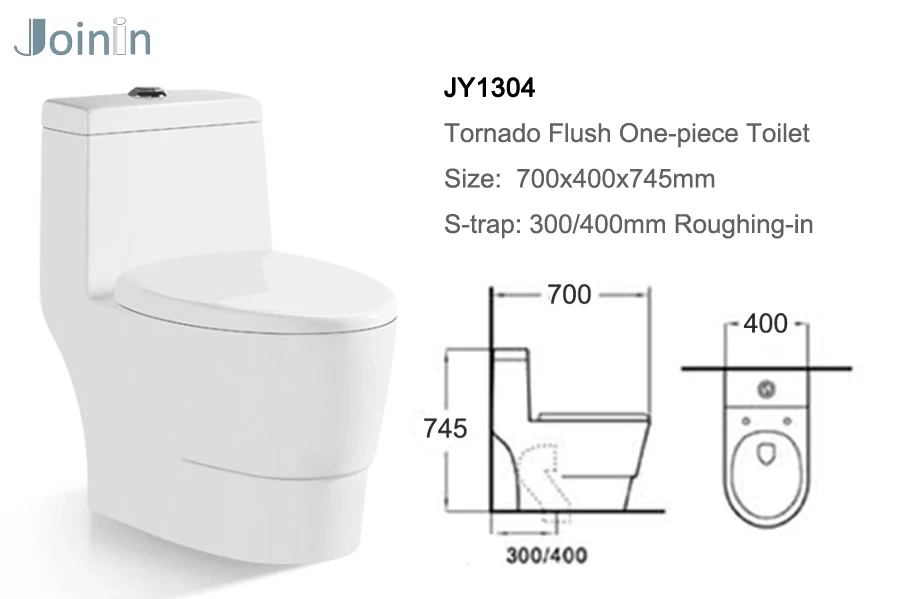 JOININ High Quantity Bathroom Ceramic Tornado one piece Toilet  From Chaozhou