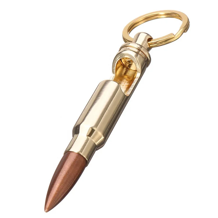 

Promotion Custom blank Different Caliber Zinc Alloy Metal Bullet Shape Bottle Opener Keychain, Custom color