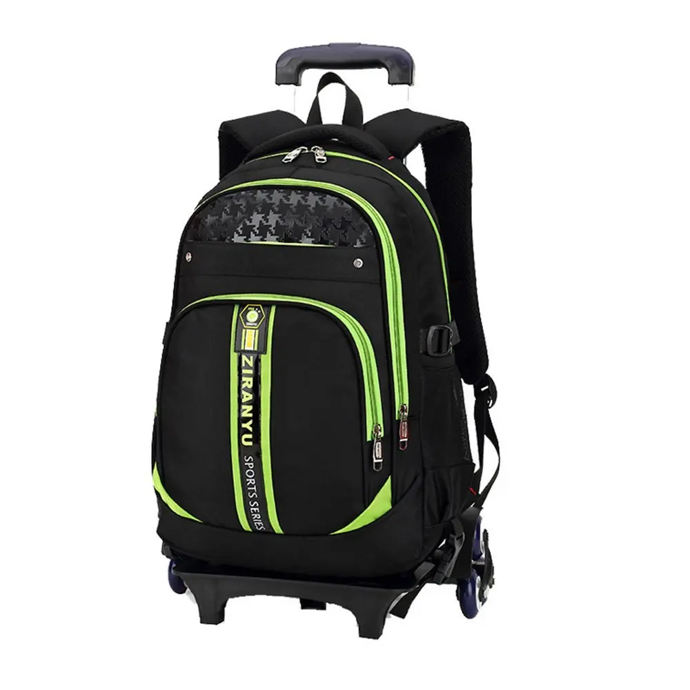 Buy GudeHome Boys Schoolbags with 6 Wheeled Trolley Hand Backpack