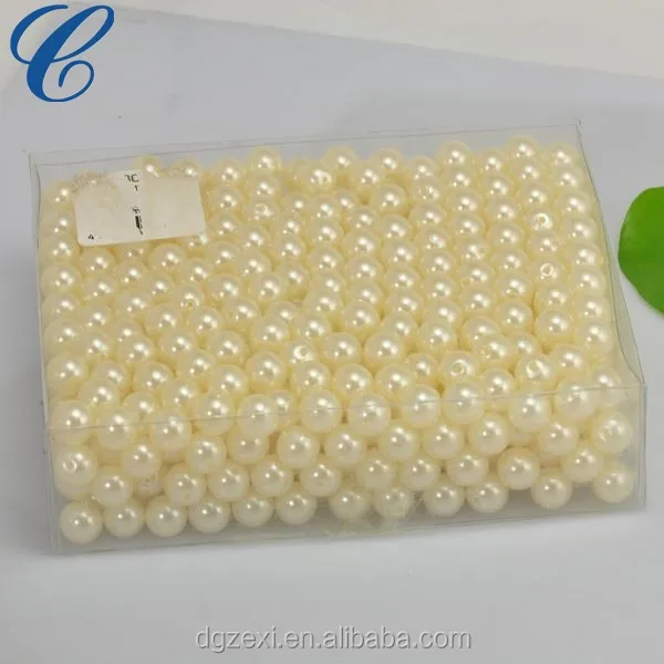 

Chenzhuxi CZX1704213mm, 4mm, 5mm, 6mm, 7mm, 8mm, 10mm round shape Abs plastic pearls for Vase Filler accessories, Cream color, or customer's color card.