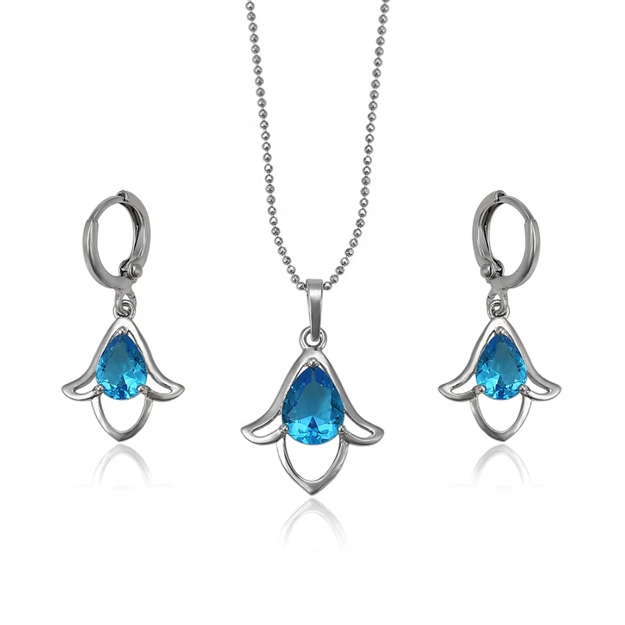 

62065 Xuping elegant magnolia zircon fashion ladies Jewelry Set