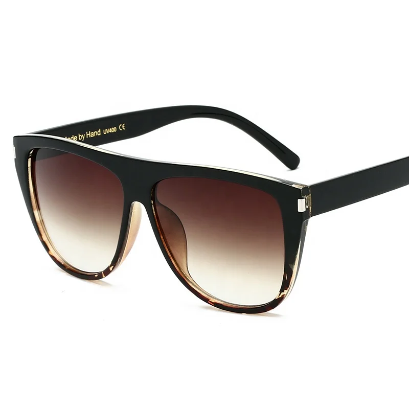 

Wholesale Custom Logo UV400 Flat Top Brand Luxury 2018 Retro Sunglasses For Women
