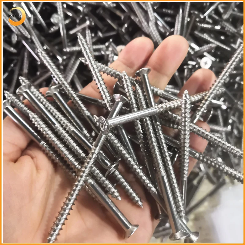 
4.8 Cross flat head SUS304 SUS201 stainless steel self drilling screws 