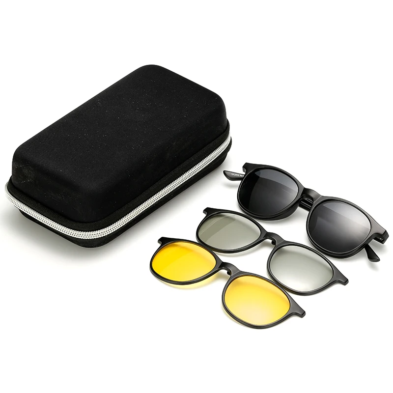 

DLCTR2245 3D Glasses TR90 Driving Sunglasses Set With Polarized Night Vision clips