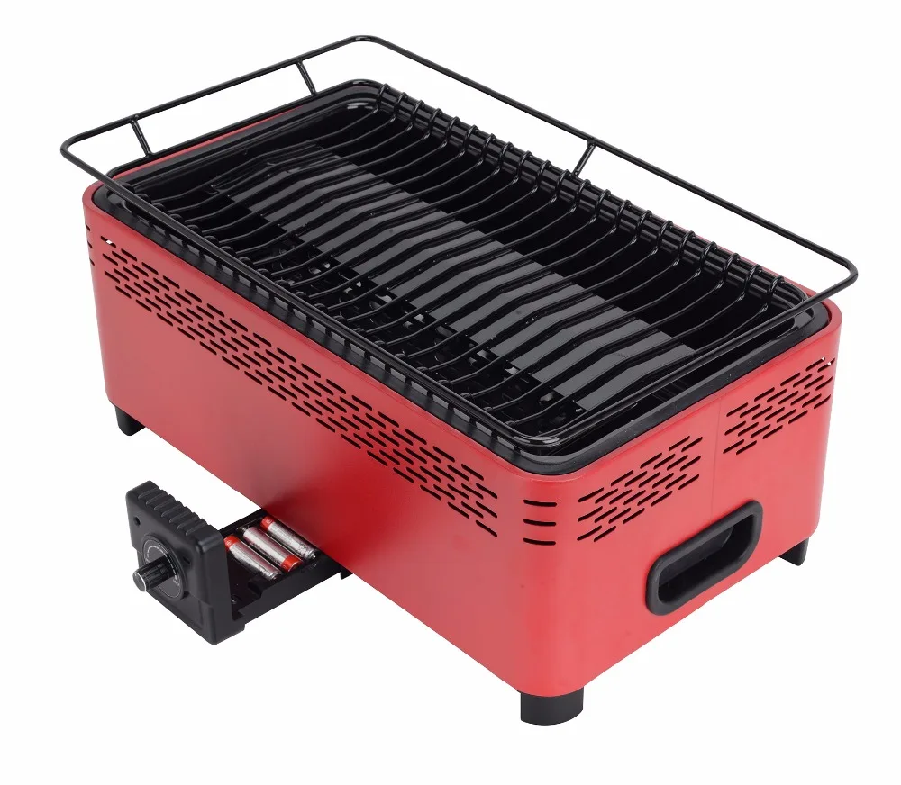 

Square German Smokeless BBQ Barbecue Grills for Sale, Red