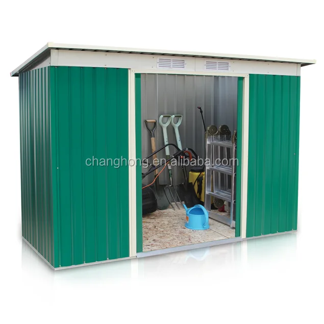 
8X4FT Galvanized Steel Metal Garden Shed With CE 