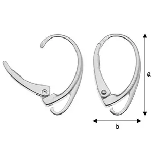 Silver earring hook, silver findings for jewelry supplies