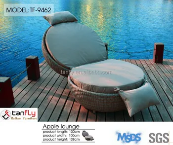 foldable rattan sun lounger