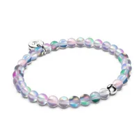 

6mm and 8mm Mermaid Glass Beaded Bracelet, Beaded Bracelet, Mystic Aura Bracelet