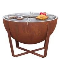 

Garden Heavy Duty Corten Steel BBQ Fire Pit