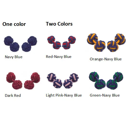 

wholesale silk knot cufflinks for men, Mixed color are available