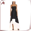 2017 Newest Fashion Women's Strapless Black&White Dresses Evening Gown With Pockets