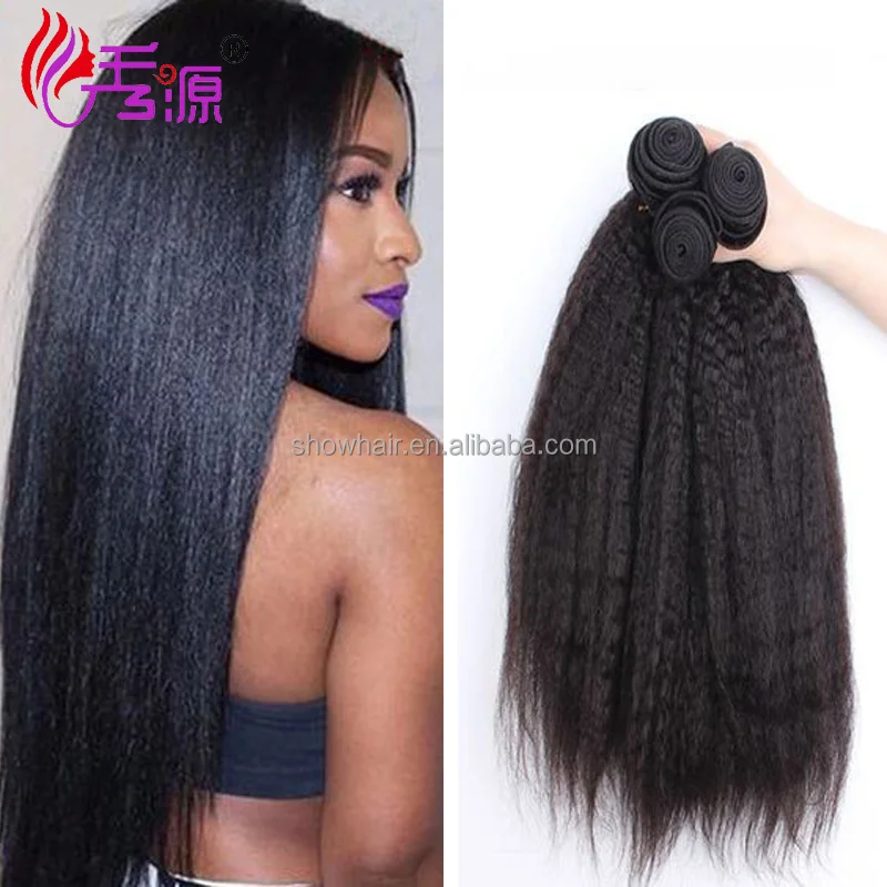 

Raw Unprocessed Virgin Peruvian Hair Weave Bundles afro Yaki Hair Kinky Straight Human Hair, Natural