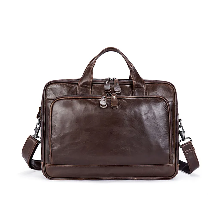 

Wholesale Customized 8979 Multi Function Large Capacity Coffee Horizontal Handbag Luxury Mens Leather Shoulder Briefcase Online