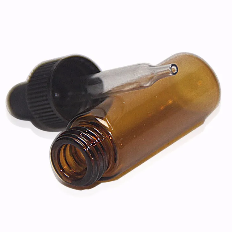 3ml 4ml Small Glass Vials Sample Dropper Bottle 1/4 Dram 5/8 Dram Amber ...