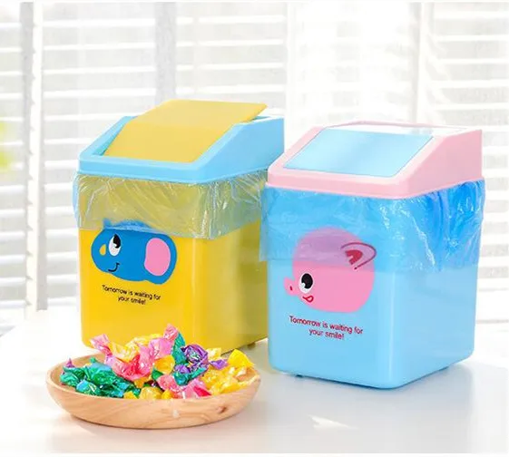 Venta al por mayor cubo de basura plástico de la historieta-Compre