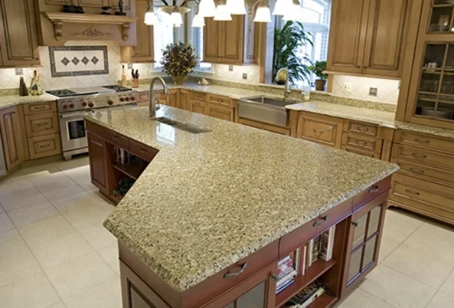 New Venetian Gold Granite Countertop For The Kitchen Cabinets And