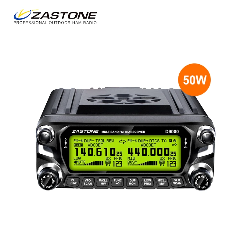 

New ZASTONE D9000 Airband Shortwave FM Receive 50w Dual Band Mobile Radio, Black