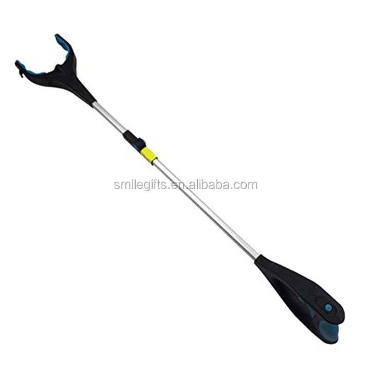 Folding Aluminum Tube Grabber Pick Up Reaching Tool Litter Picker Trash