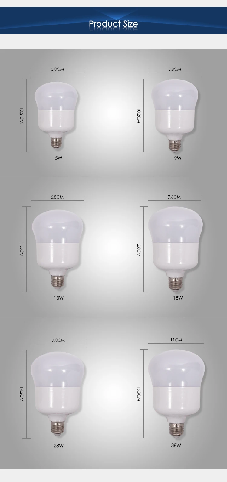 Factory Wholesale Reasonable Price With Superior Quality 9w B22 High Watt Bulb Light