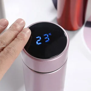 Image of Customized logo Temperature Display Stainless Steel Smart Vacuum Tumbler