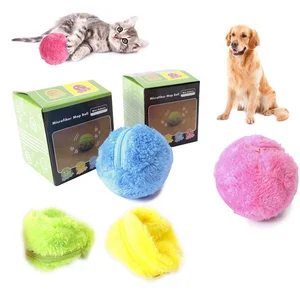 Image of Roller Rolling Battery Operated Pet Electronic Automatic Magic Ball Dog Cat Toy for Ball