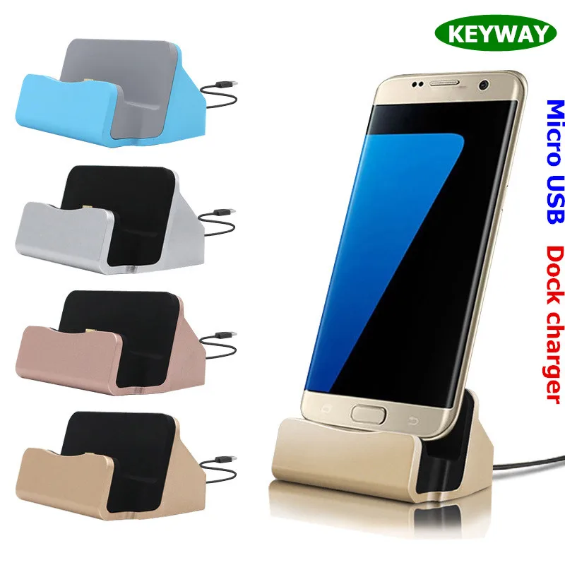 

China Factory Wholesale 3 in 1 Micro USB Mobile Phone Charging Holder Station Desktop Sync Dock Charger For Android Phone