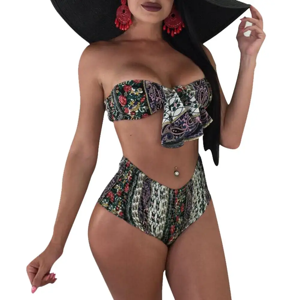 

80511-MX21 African print sexy bikini swimsuit