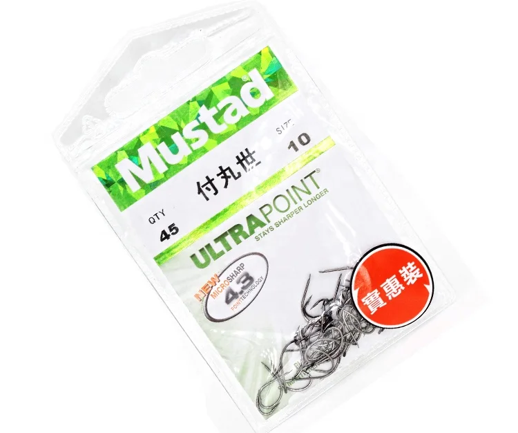 

Mustad high carbon steel fishing kits single hook Shape fishing hooks rust free