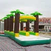 JPF Summer fun family used palm tree Inflatable Slip N Slide Tunnel for rental
