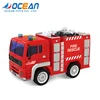 Children educational 1:20 model scale mini friction car toy new fire truck with light
