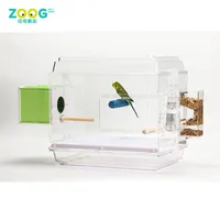 

2019 customized acrylic transparent large parrot bird cage