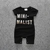 Summer Short Sleeve Baby Boy Rompers Plain Black Baby Grows Clothes Romper