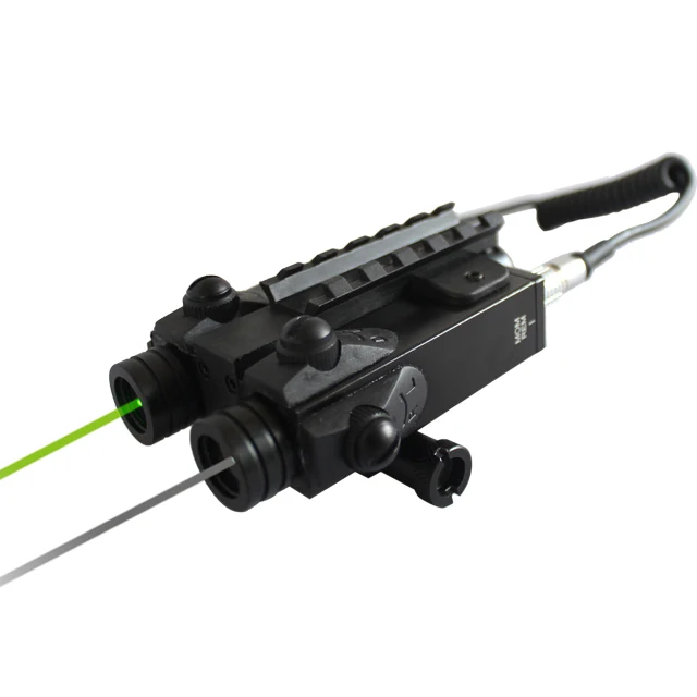 

Dual green and infrared laser for hunting rifle guns
