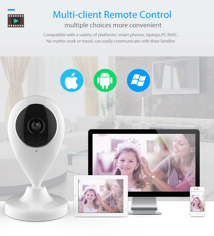 alexa echo compatible smart home indoor 720P mini wifi tuya camera