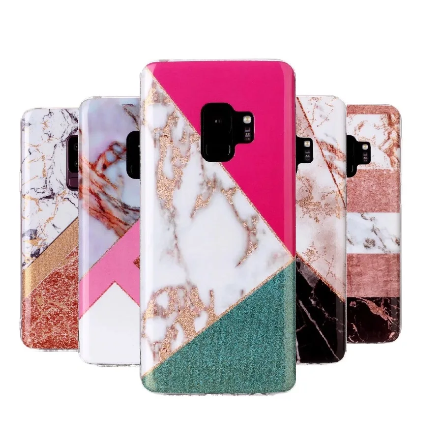 

Glitter Marble Phone Case for Samsung S9 IMD TPU Phone Cover