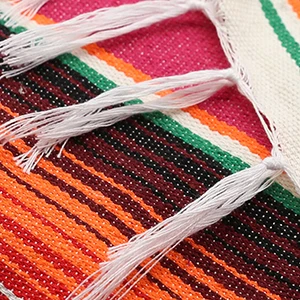14 X 84 Inch Fringe Cotton Mexican Fiesta Serape Table Runner For ...