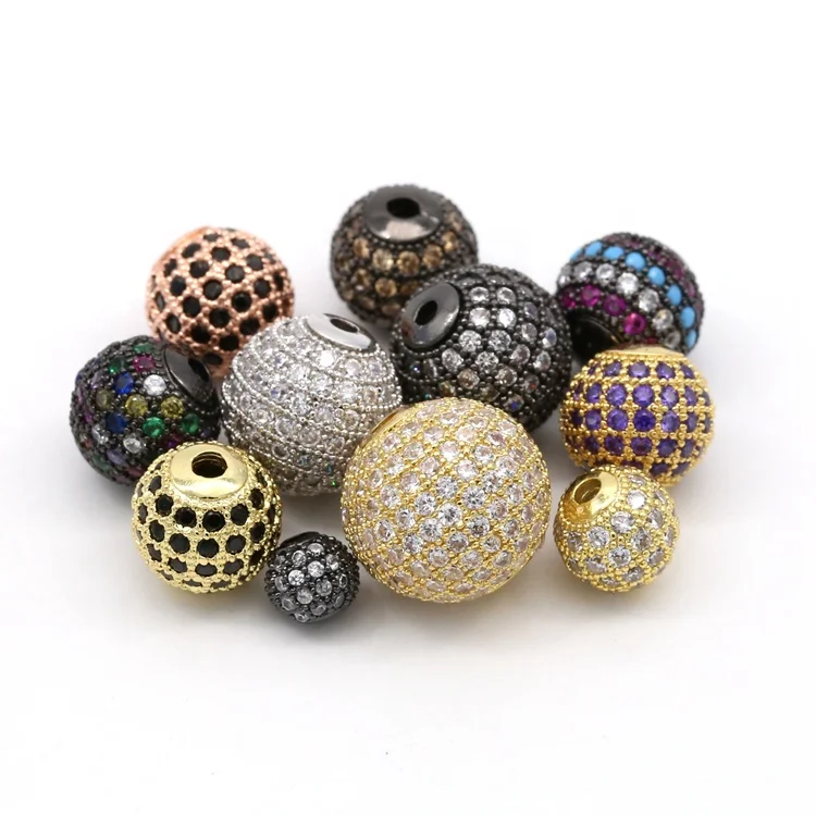 

Fashion cz micro pave beads, pave diamond spacer beads, jewelry bead, Silver/gold/rose gold/ black