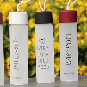 Image of Promotional custom logo printing Drinking glass water bottle with screw cap