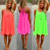 chiffon voile women dress summer style women clothing plus size beach dress fluorescence female summer dress