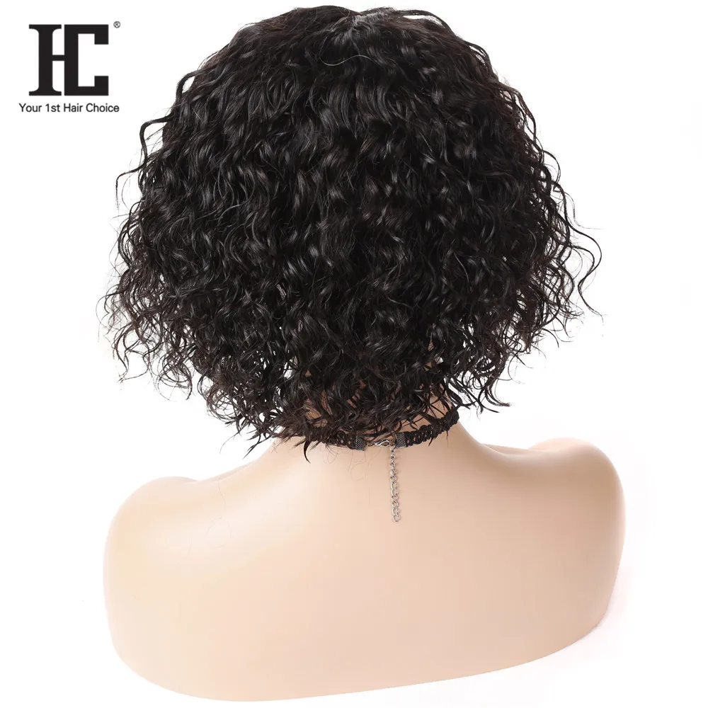 Short Curly Human Hair Bob Wig Full End Lace Front Human Hair Wigs For Black Women Brazilian Remy Pre Pluck with Bleached Knots