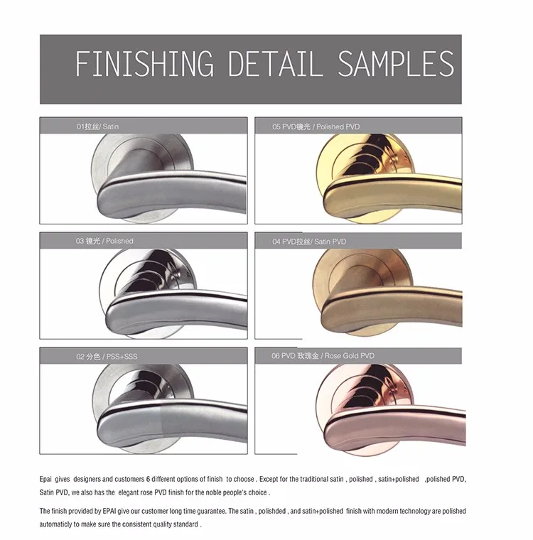 stainless steel lever handles