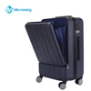 New arrival front pocket trolley luggage ABS 3pcs suitcase set laptop travel luggage